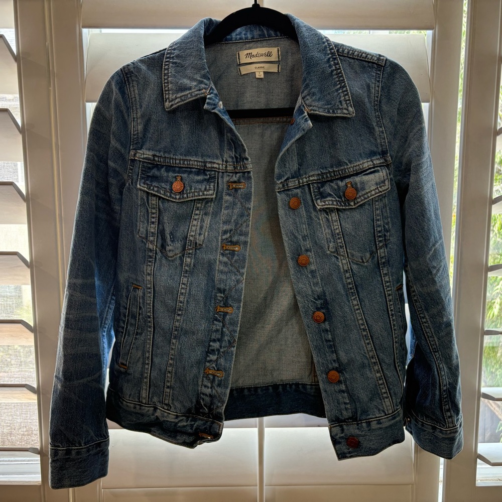 Women Blue Denim Jacket by Jcrew